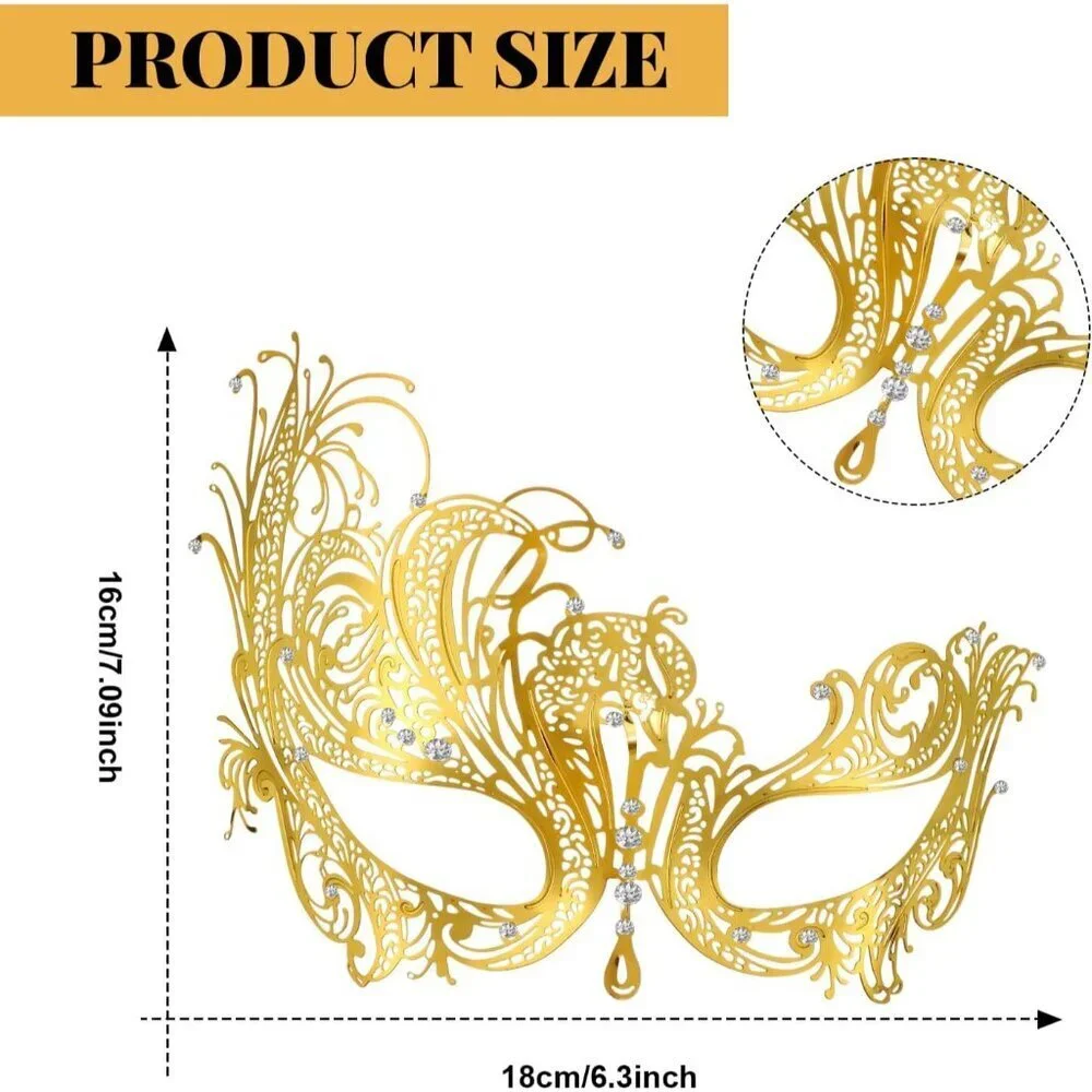 Masquerade Mask Set Women Jewelry Halloween Venetian Costume Party Accessory